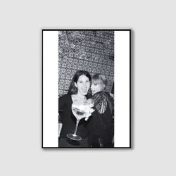 lana del rey and taylor swift print, black and white, vintage poster, aesthetic room decor, girl room decor, vintage mus