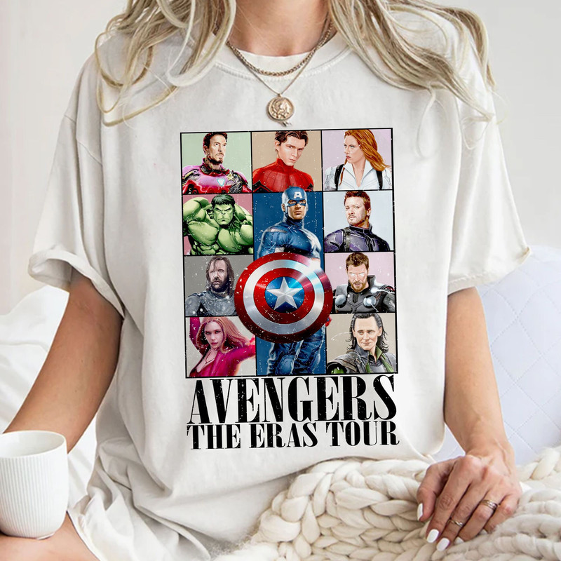 Avengers The Eras Tour 2023, Avenger MCU Assemble Sweatshirt, Marvel Fan Gift, Spiderman Thor Loki Hulk Unisex T Shirt Sweatshirt Hoodie 1.jpg