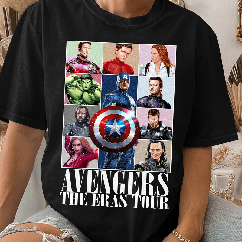 Avengers The Eras Tour 2023, Avenger MCU Assemble Sweatshirt, Marvel Fan Gift, Spiderman Thor Loki Hulk Unisex T Shirt Sweatshirt Hoodie 3.jpg