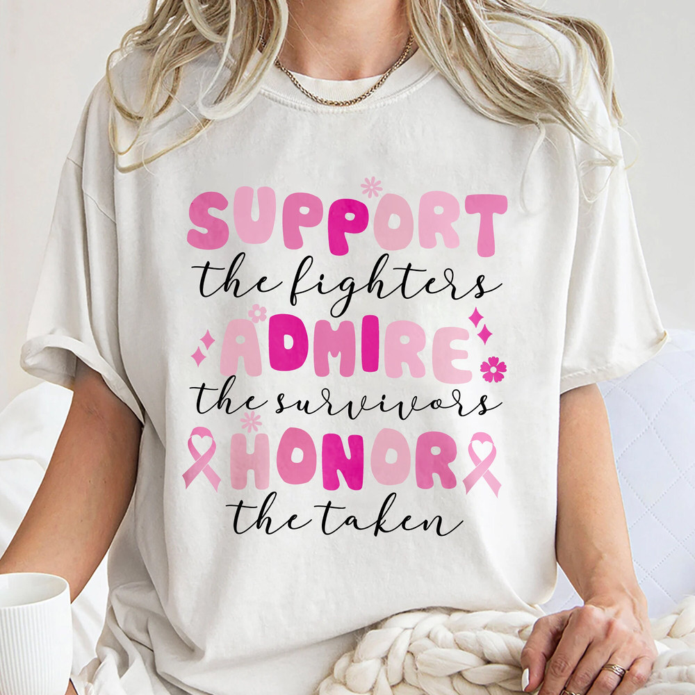 Breast Cancer Awareness, In October We Wear Pink, Cancer Ribbon Shirt, Motivational Pink Ribbon Unisex T Shirt Sweatshirt Hoodie 2.jpg