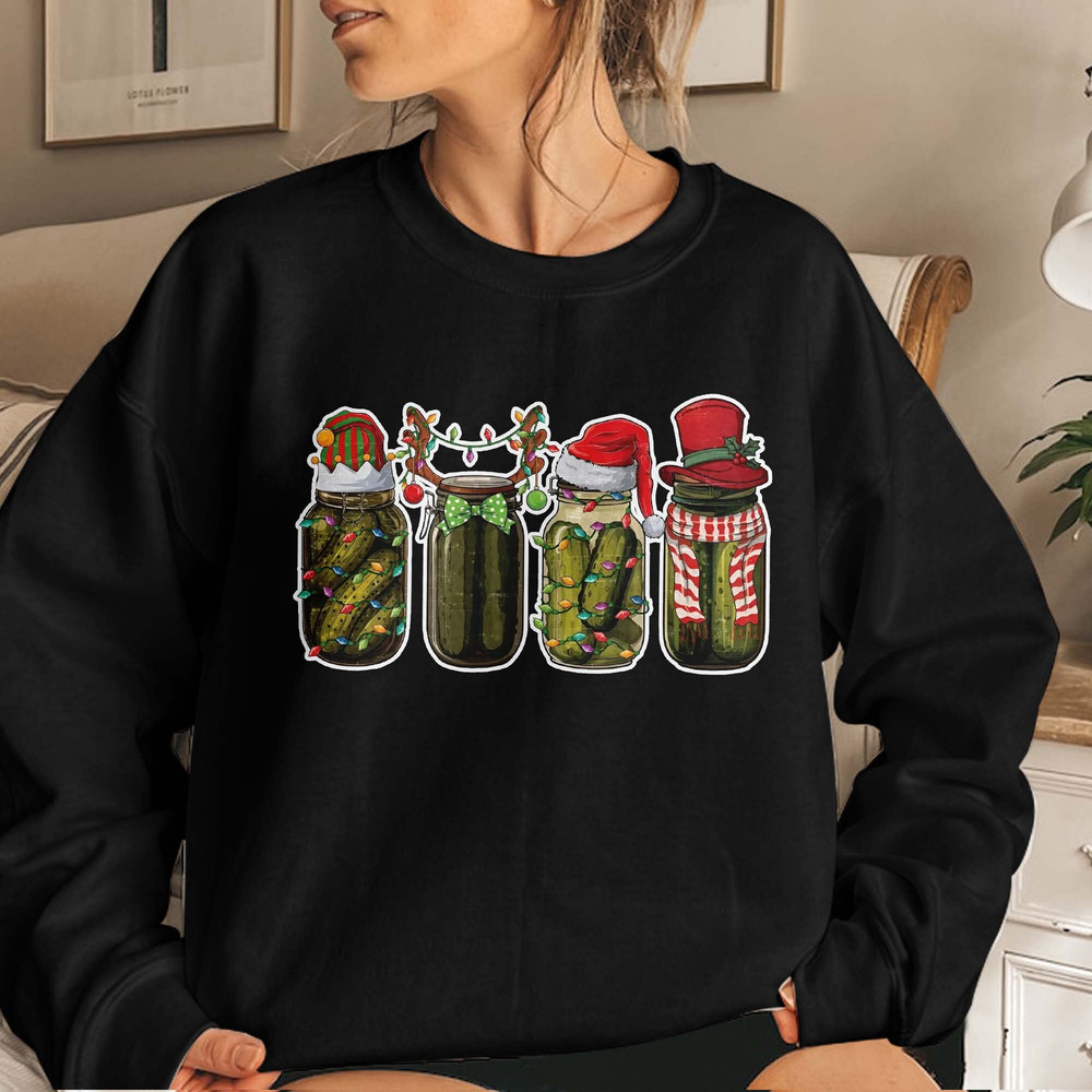 Canned Pickles Christmas Shirt, Homemade Pickle Jar , Pickle Lover, Canning Season, Homemade Pickles Gift Unisex T Shirt Sweatshirt Hoodie 4.jpg