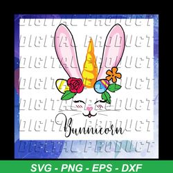 bunnicorn svg, bunny easter svg, easters svg, easters day svg, easter lover, files for silhouette, files for cricut, svg, dxf, eps, png instant download