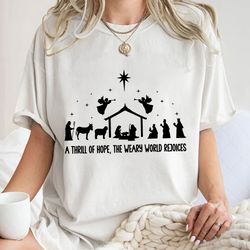 christian christmas shirt, nativity scene, christmas nativity shirt, religious christ