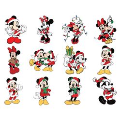 Mickey And Minnie Bundle Christmas Svg, Ornament SVG, Christmas Ornament Svg, Merry Christmas Svg Digital Download