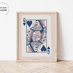 queen , freddie mercury ,poker, queen of hearts, illustration, downloadable print, printable illustration, poster, wall