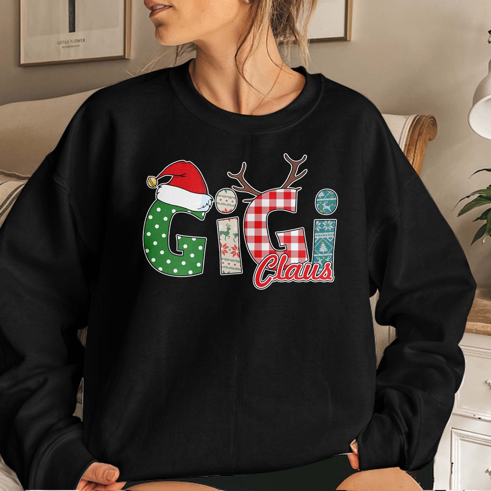 Custom Gigi Claus Sweatshirt, Christmas Grandma Claus Sweatshirt Custom Nana And Grandkids Sweatshirt Gift Unisex T Shirt Sweatshirt Hoodie 4.jpg