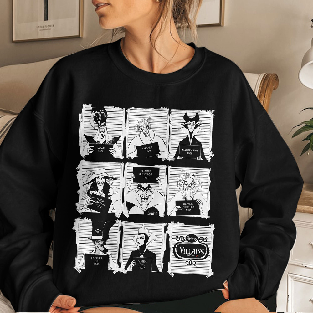 Disney Funny Villain, Retro 90s Disney Villains Comfort Colors, Bad Witches Club, Disney Friends Unisex T Shirt Sweatshirt Hoodie 4.jpg