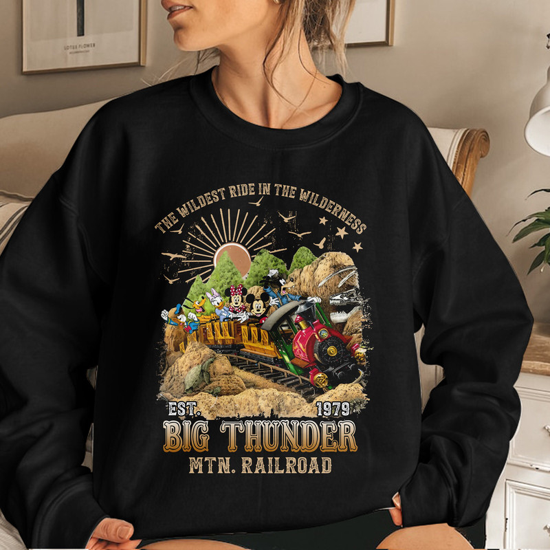 Disney Big Thunder mountain railroad Tee, Mickey & friends Disneyland, Vintage Disney trip Unisex T Shirt Sweatshirt Hoodie 3.jpg