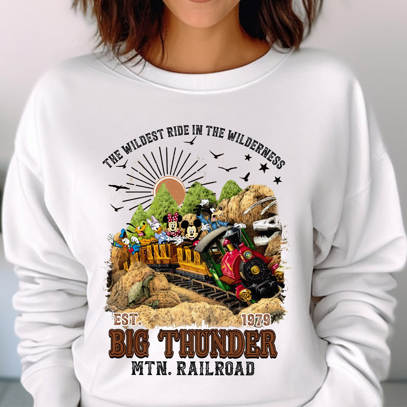 Disney Big Thunder mountain railroad Tee, Mickey & friends Disneyland, Vintage Disney trip Unisex T Shirt Sweatshirt Hoodie 4.jpg