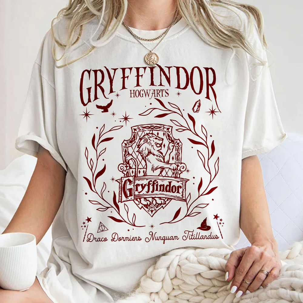 Gryffindor Vintage Hogwarts House Sweatshirts, Wizard World Sweatshirt, Magic World Shirt, HP Fan Gift Unisex T Shirt Sweatshirt Hoodie 1.jpg