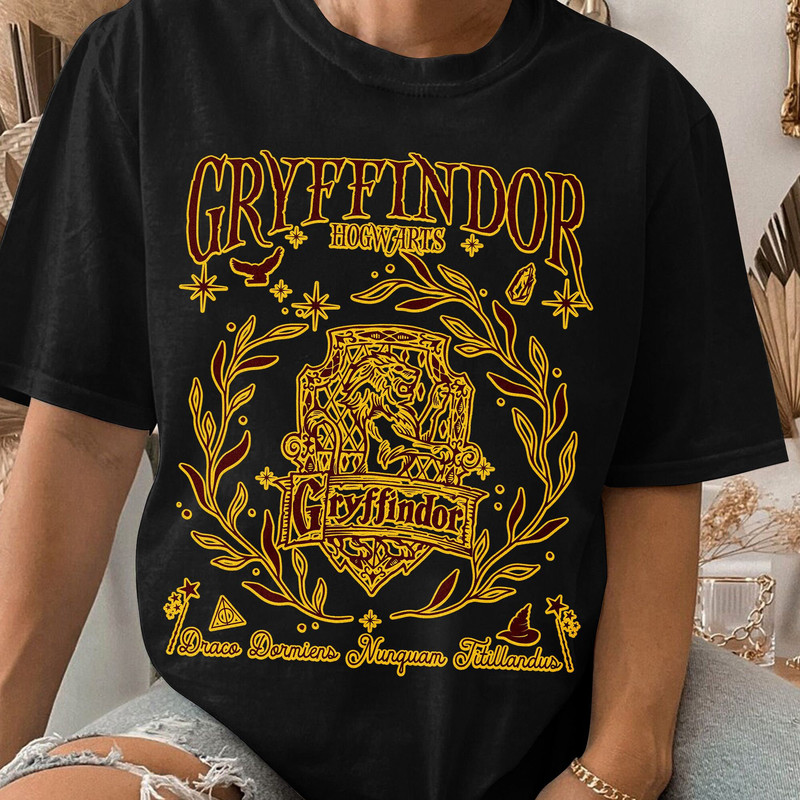 Gryffindor Vintage Hogwarts House Sweatshirts, Wizard World Sweatshirt, Magic World Shirt, HP Fan Gift Unisex T Shirt Sweatshirt Hoodie 3.jpg
