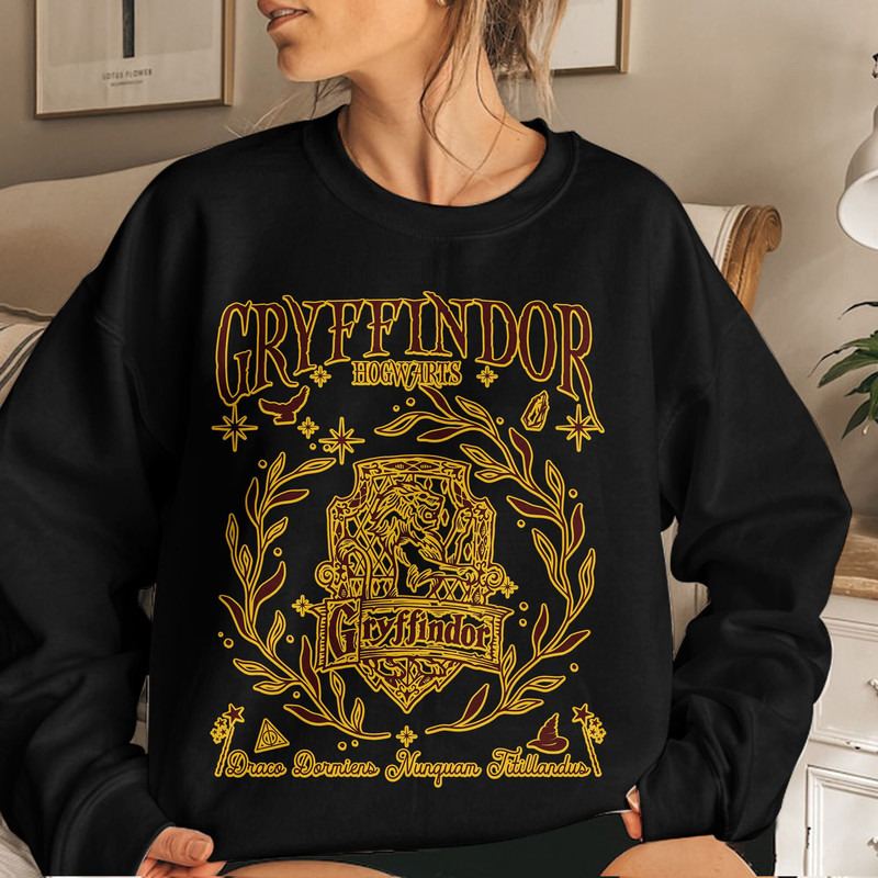 Gryffindor Vintage Hogwarts House Sweatshirts, Wizard World Sweatshirt, Magic World Shirt, HP Fan Gift Unisex T Shirt Sweatshirt Hoodie 4.jpg