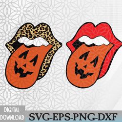 lips with tongue out pumkin halloween svg, halloween svg, leopard tongue png,kiss lips svgkiss svg png dxf