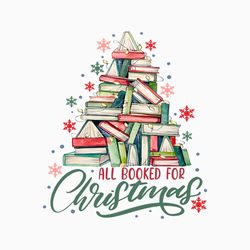 All Booked For Christmas Cute Bookworm PNG Download