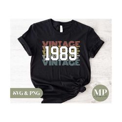 vintage 1989 svg & png