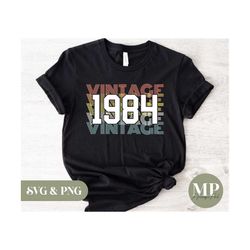 vintage 1984 svg & png