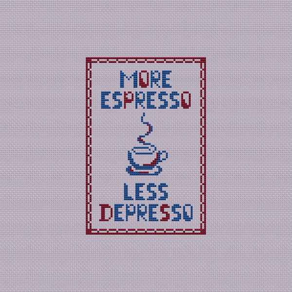 coffee cross stitch pattern