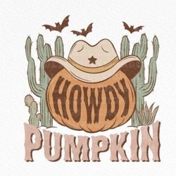 western halloween howdy pumpkin png ,halloween png, cute halloween, cute halloween svg,funny halloween 83