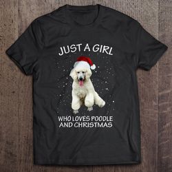 just a girl who loves pugs and christmas tshirt gift