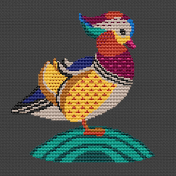 Duck cross stitch pattern
