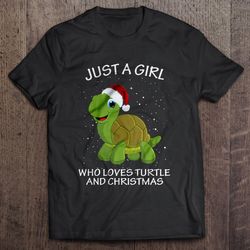 just a girl who loves unicorn and christmas shirt