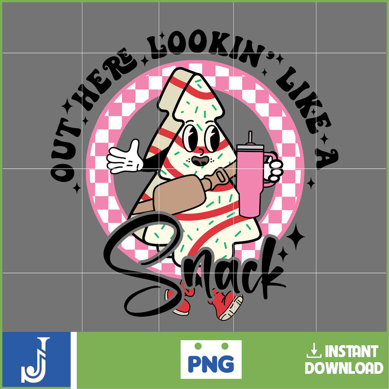 All Spruced Up Bougie Fir Life, Stanley Tumbler Inspired Belt Bag PNG Sublimation Design Download Christmas Tree DTF Holiday Retro (4).jpg