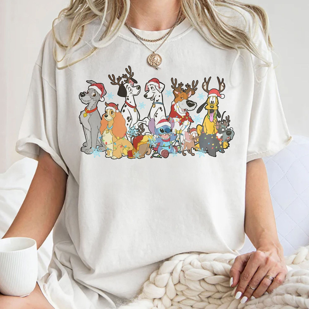 Merry Christmas Disney Dogs Sweatshirt, Dog Christmas Shirt, Dog Lovers Shirt, Disney Christmas Unisex T Shirt Sweatshirt Hoodie 1.jpg