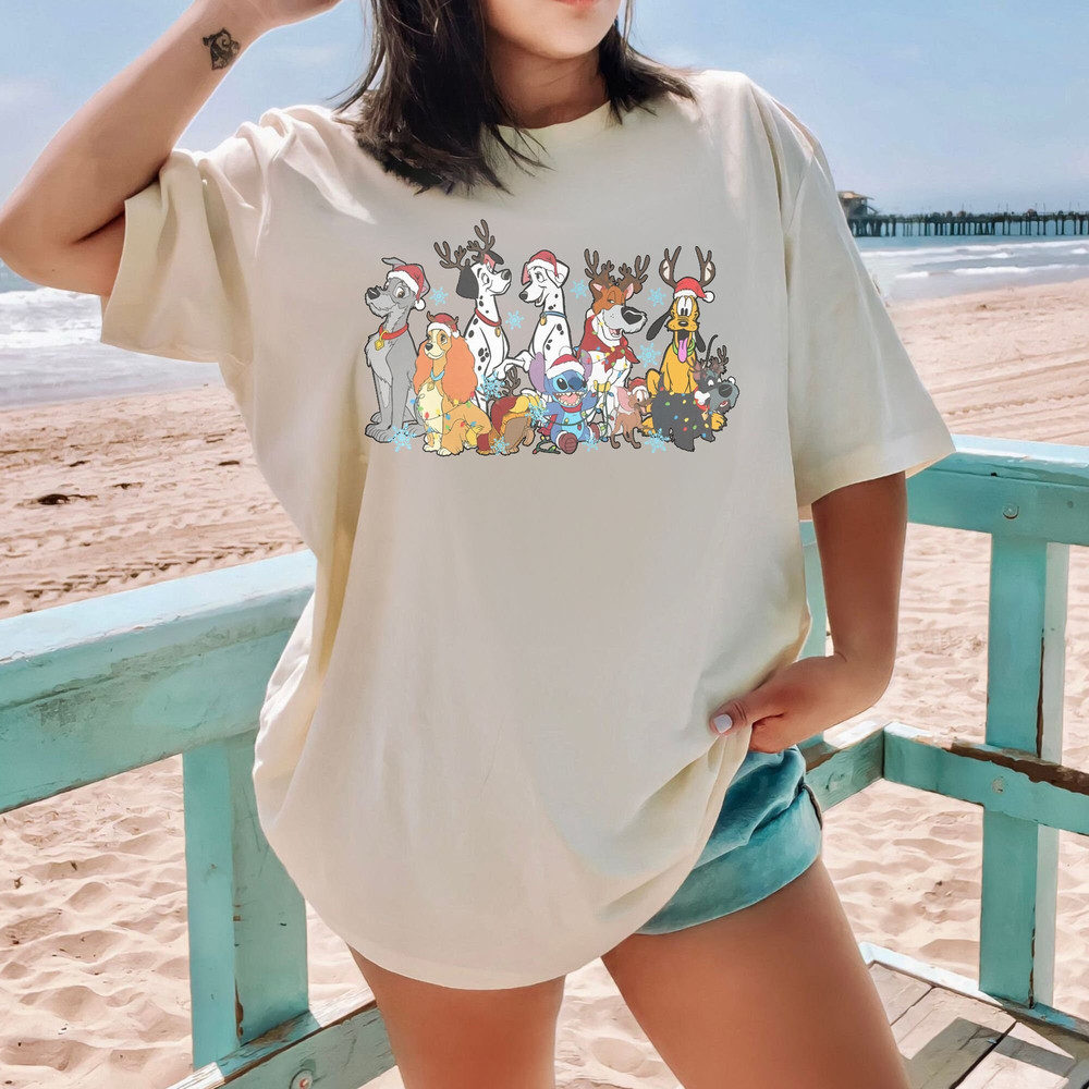 Merry Christmas Disney Dogs Sweatshirt, Dog Christmas Shirt, Dog Lovers Shirt, Disney Christmas Unisex T Shirt Sweatshirt Hoodie 3.jpg
