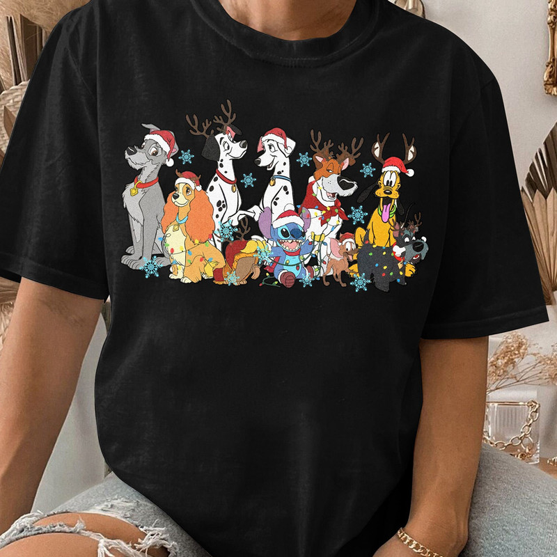 Merry Christmas Disney Dogs Sweatshirt, Dog Christmas Shirt, Dog Lovers Shirt, Disney Christmas Unisex T Shirt Sweatshirt Hoodie 5.jpg