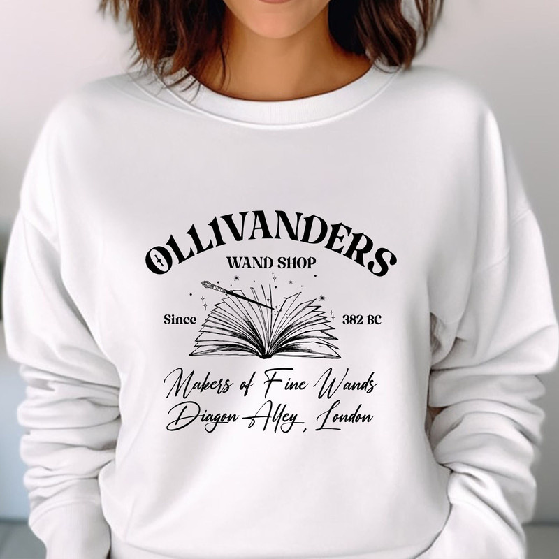 Ollivanders Wand Shop Shirt, Wizard Book Shop, Wizard Shirt, Book Nerd Shirt, Gift on Birthday, Christmas Unisex T Shirt Sweatshirt Hoodie 4.jpg
