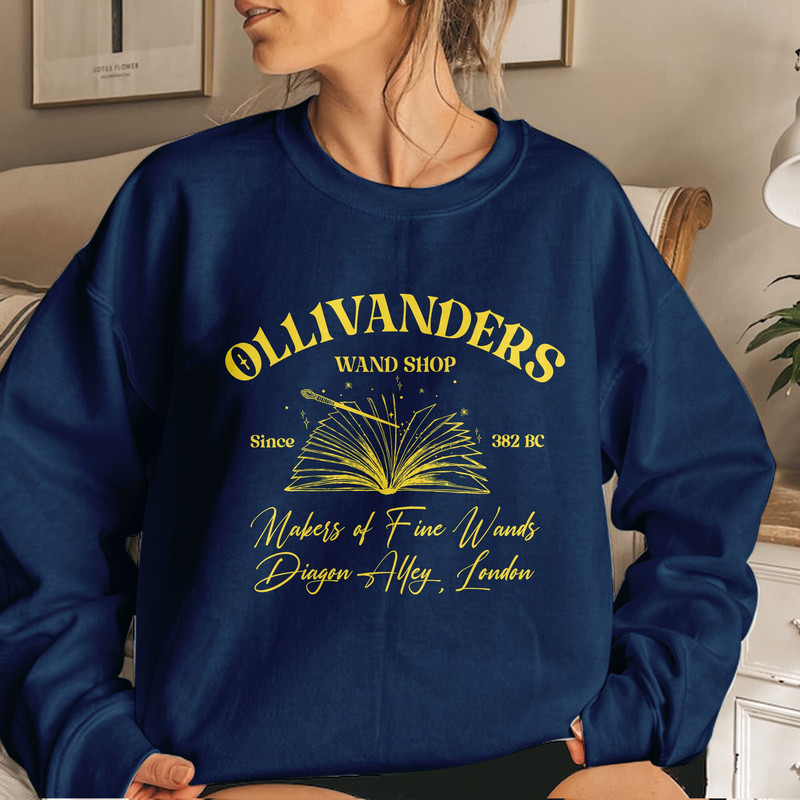 Ollivanders Wand Shop Shirt, Wizard Book Shop, Wizard Shirt, Book Nerd Shirt, Gift on Birthday, Christmas Unisex T Shirt Sweatshirt Hoodie 5.jpg