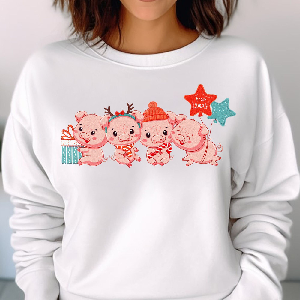 Pig Christmas Sweatshirt, Funny Christmas Shirt, Pig Christmas, Christmas Holiday New Year Shirts, Xmas Unisex T Shirt Sweatshirt Hoodie 2.jpg
