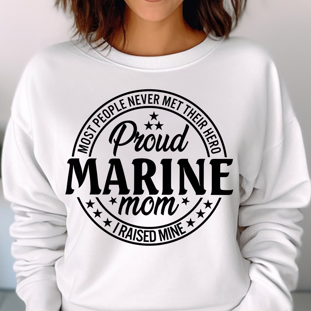 Proud Marine Mom Shirt, Military Mom Shirt, Cool Mom Shirt, Marine Wife, Shirt For Marine Mom Unisex T Shirt Sweatshirt Hoodie 4.jpg