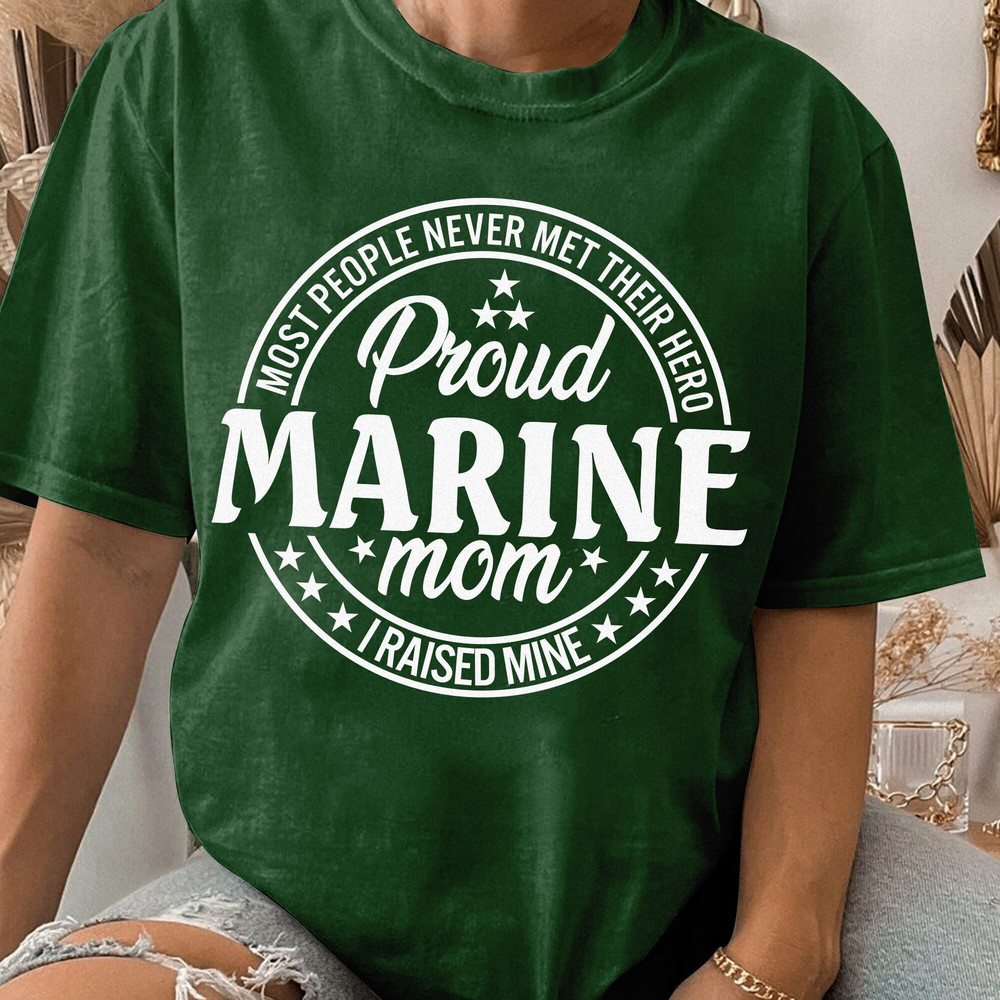 Proud Marine Mom Shirt, Military Mom Shirt, Cool Mom Shirt, Marine Wife, Shirt For Marine Mom Unisex T Shirt Sweatshirt Hoodie 5.jpg