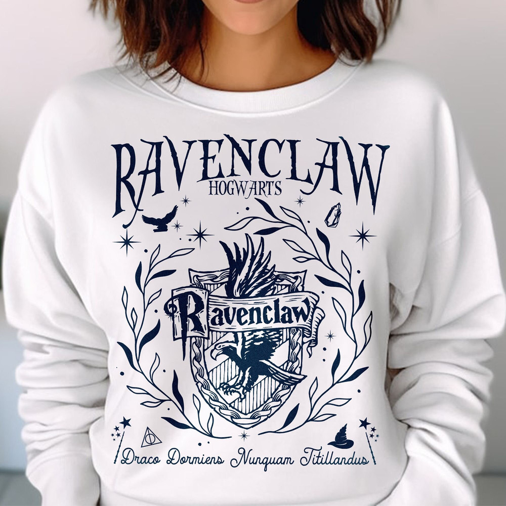 Ravenclaw Vintage Hogwarts House Sweatshirts, Wizard World Sweatshirt, Magic World Shirt, HP Fan Gift Unisex T Shirt Sweatshirt Hoodie 2.jpg