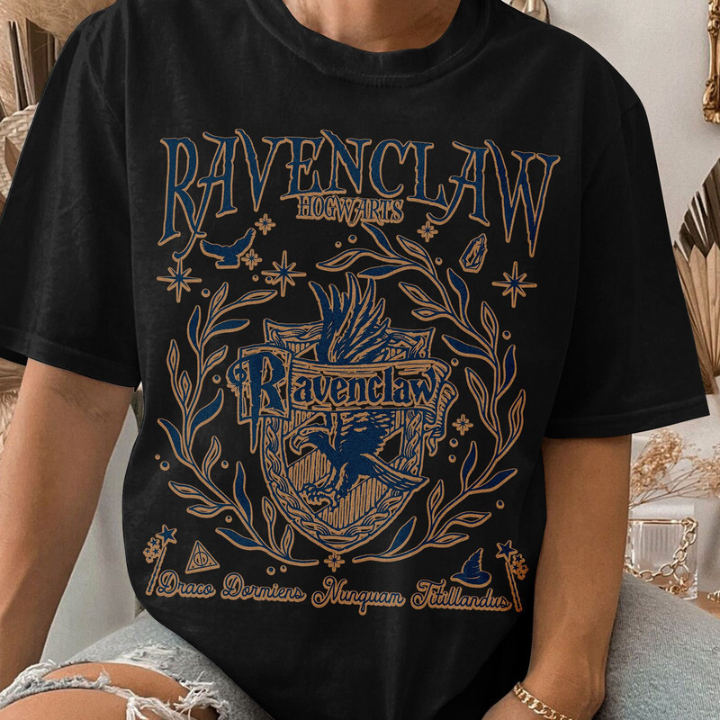 Ravenclaw Vintage Hogwarts House Sweatshirts, Wizard World Sweatshirt, Magic World Shirt, HP Fan Gift Unisex T Shirt Sweatshirt Hoodie 3.jpg