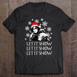 let it snow cat christmas sweater tee shirt
