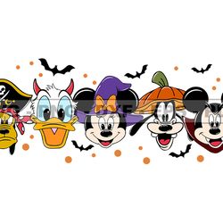 horror character svg, mickey and friends halloween svg,halloween design tshirts, halloween svg png 100
