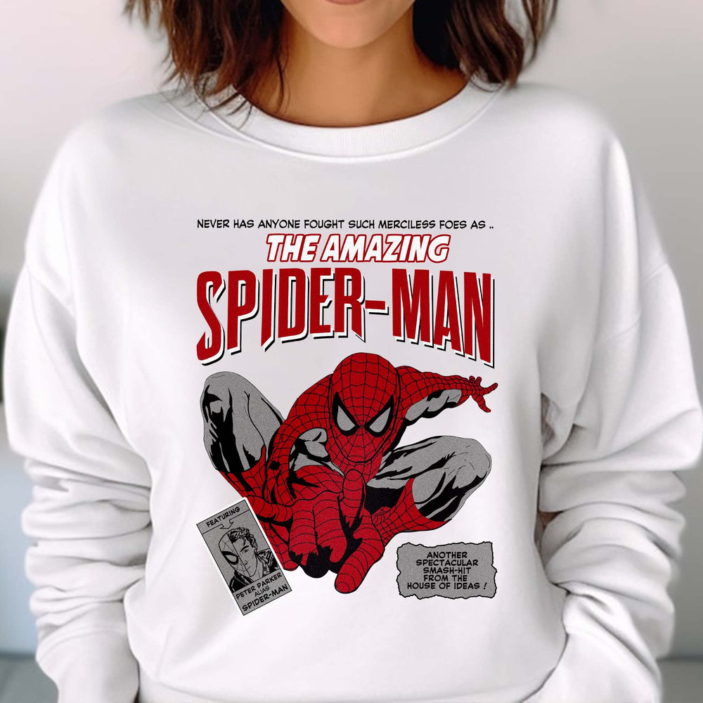Retro Spiderman Comic, Vintage 90s Marvel The Amazing Spider Man tee, MCU Fans Gift, Marvel Avengers Gift Unisex T Shirt Sweatshirt Hoodie 2.jpg