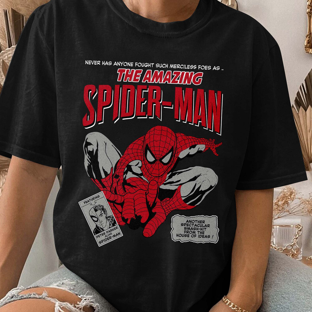 Retro Spiderman Comic, Vintage 90s Marvel The Amazing Spider Man tee, MCU Fans Gift, Marvel Avengers Gift Unisex T Shirt Sweatshirt Hoodie 3.jpg