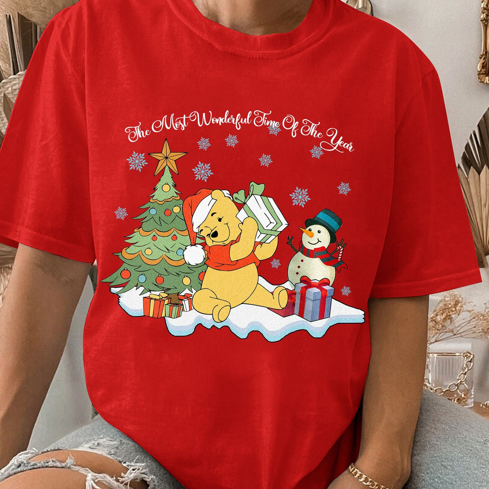 Retro Winnie The Pooh Christmas Shirt, The Most Wonderful Time Of The Year Winnie The Pooh Lights Shirt Unisex T Shirt Sweatshirt Hoodie 3.jpg