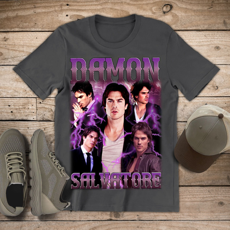 The Vampire Diaries Damon Salvatore, Ian Somerhalder Horror Movie T-shirt, TV Series T-shirt, Vintage Classic Unisex T-shirt DS005D3 2.jpg