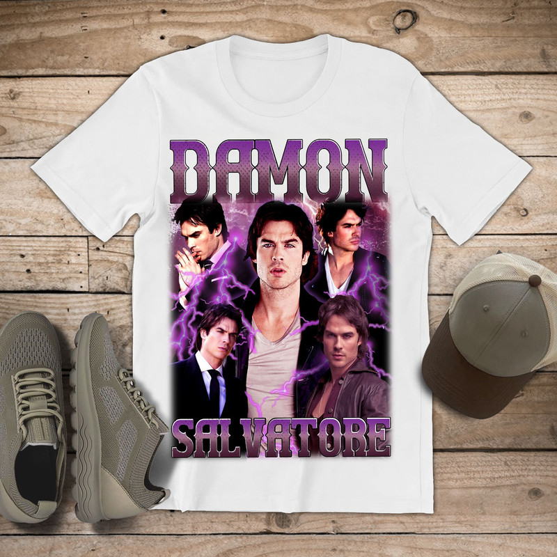 The Vampire Diaries Damon Salvatore, Ian Somerhalder Horror Movie T-shirt, TV Series T-shirt, Vintage Classic Unisex T-shirt DS005D3 3.jpg