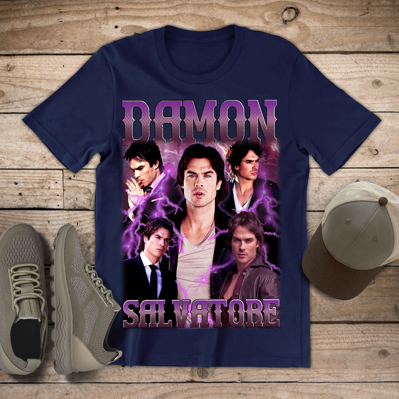 The Vampire Diaries Damon Salvatore, Ian Somerhalder Horror Movie T-shirt, TV Series T-shirt, Vintage Classic Unisex T-shirt DS005D3 4.jpg