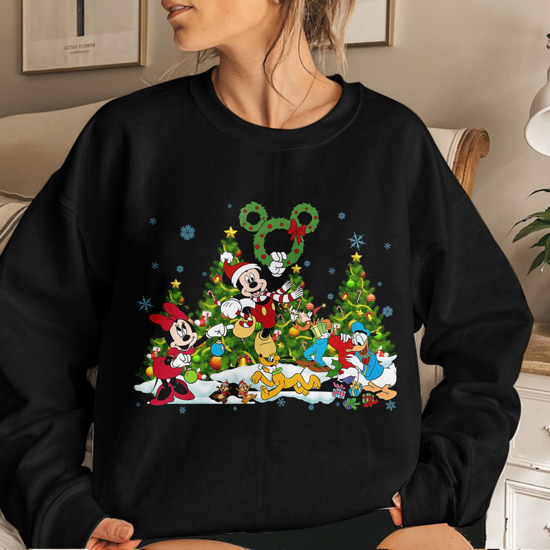 Vintage Mickey and friends Christmas tree shirt, Mickey Minnie Disney, WDW Disneyland Christmas Gift Unisex T Shirt Sweatshirt Hoodie 3.jpg