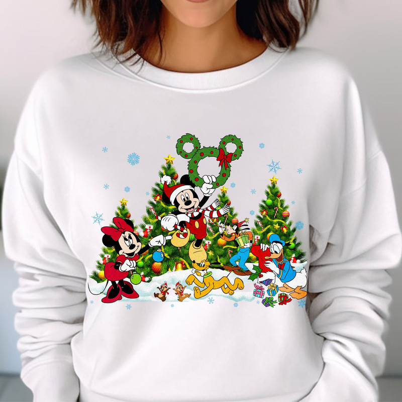 Vintage Mickey and friends Christmas tree shirt, Mickey Minnie Disney, WDW Disneyland Christmas Gift Unisex T Shirt Sweatshirt Hoodie 4.jpg