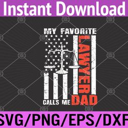 my favorite  calls me dad usa flag father's day svg, eps, png, dxf, digital download
