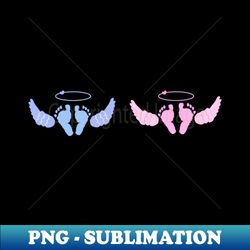 Twin baby Baby boy baby girl angels wings - High-Quality PNG Sublimation Download - Unleash Your Creativity