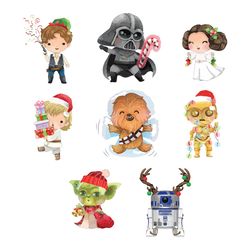 space christmas party clip art, christmas png, star wars png, star wars bundle png, christmas png file, instant download