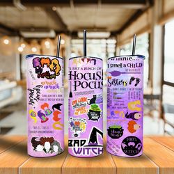 hocus focus tumbler wrap, hocus focus png ,halloween tumbler, halloween png 25